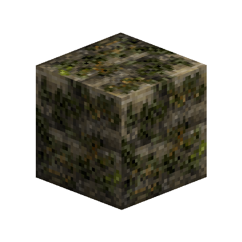 Mossy ashlar blocks (Conglomerate)