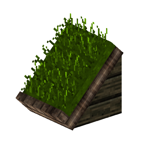 Slanted sod roof