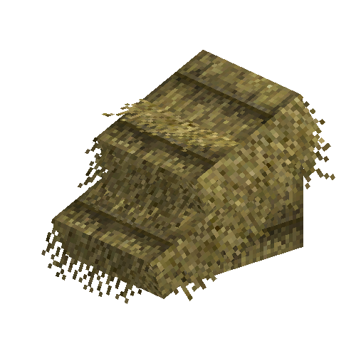 Slanted thatch roof