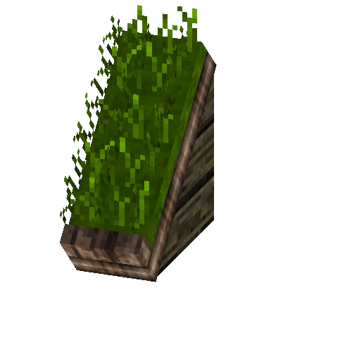 Sod roof half (left)