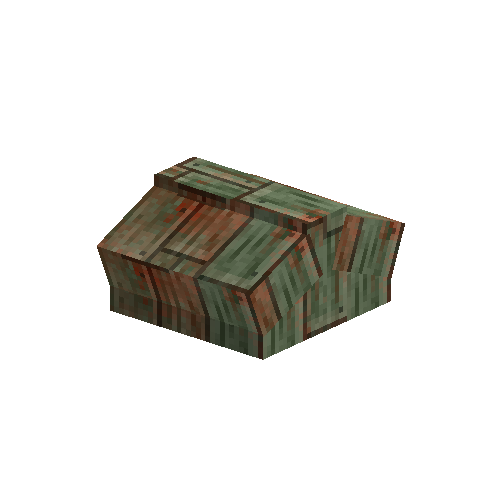 Copper roof ridge