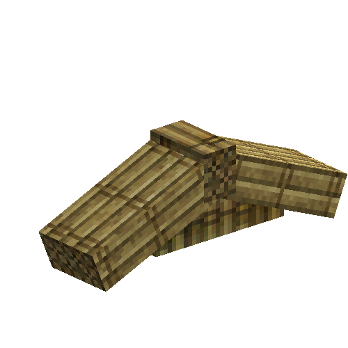 Bamboo roof ridge end