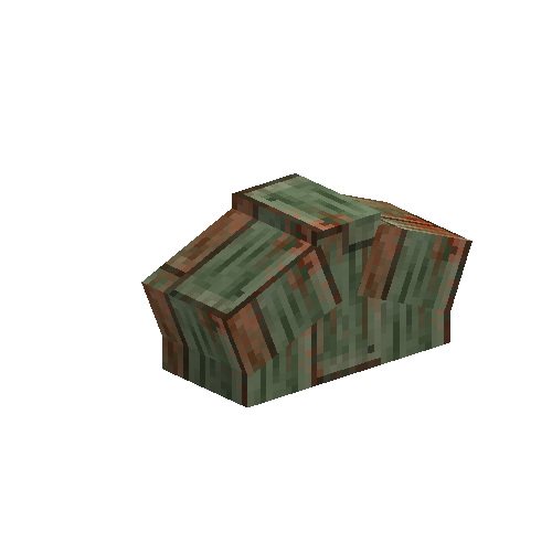 Copper roof ridge end