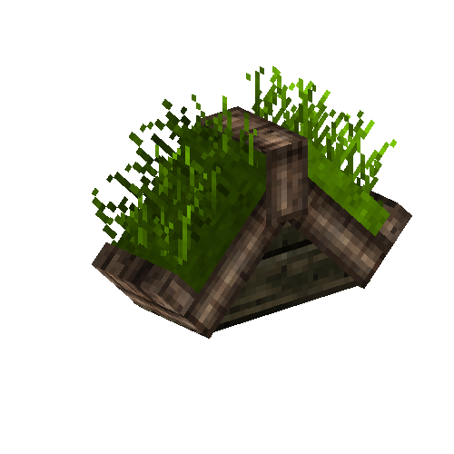 Sod roof ridge end