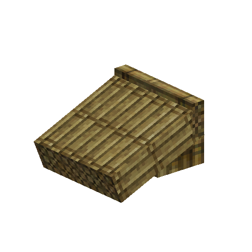Bamboo roof ridge half (left)