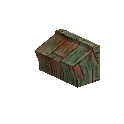 Copper roof ridge half (left)