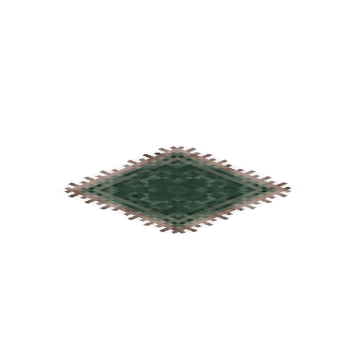 Small turquoise carpet with mauve detailing
