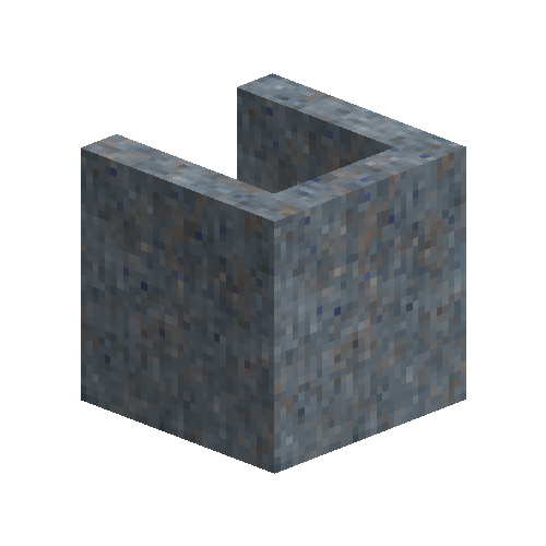 Andesite stone coffin section