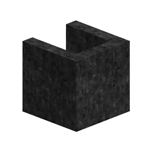 Basalt stone coffin section