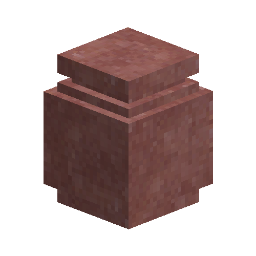 Raw red clay storage vessel