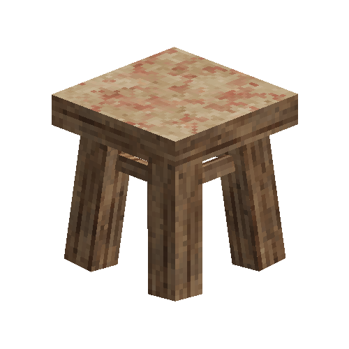 Pink marble-topped table