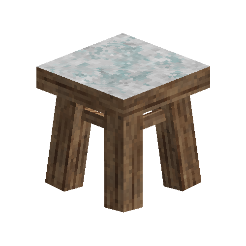 White marble-topped table