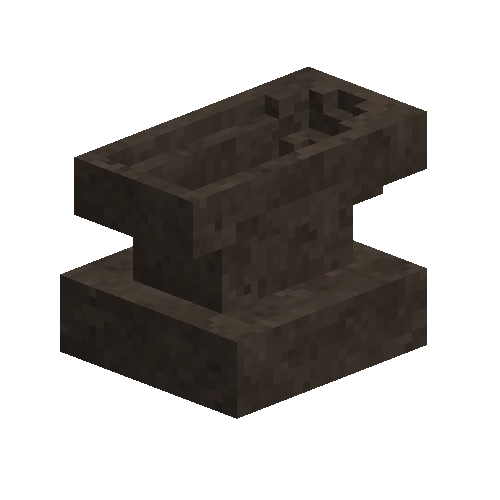 Dark brown ceramic anvil mold