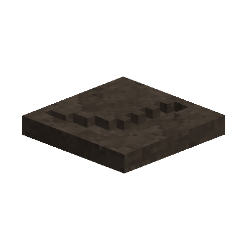 Dark brown ceramic falx blade mold