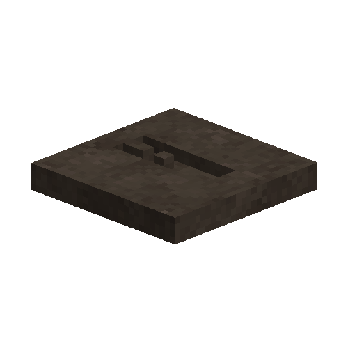 Dark brown ceramic hoe mold