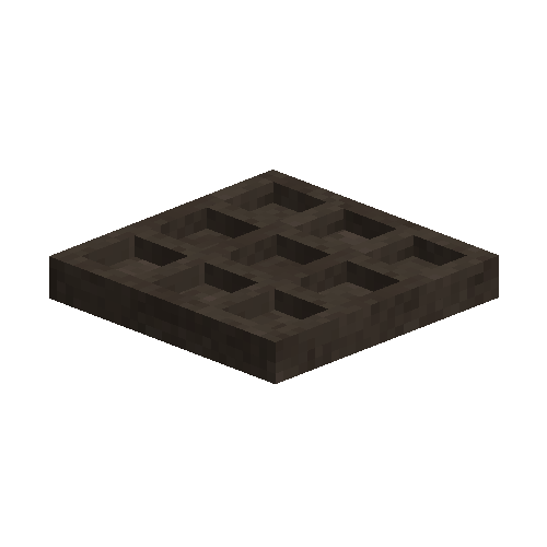 Dark brown ceramic lamellae mold