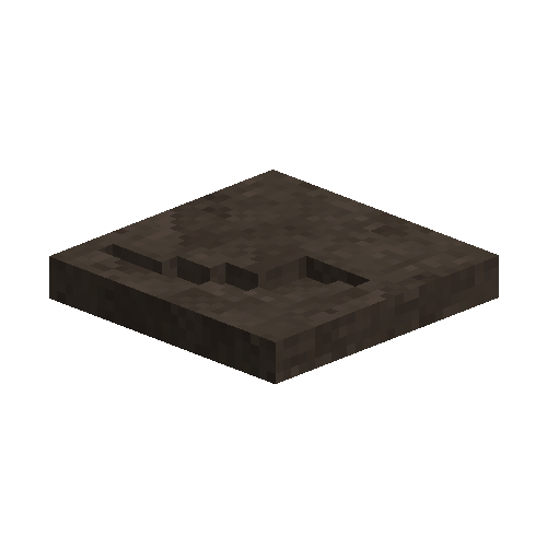 Dark brown ceramic prospecting pick mold