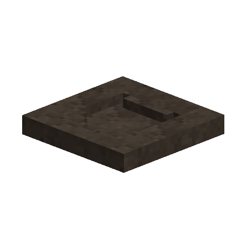 Dark brown ceramic shovel mold