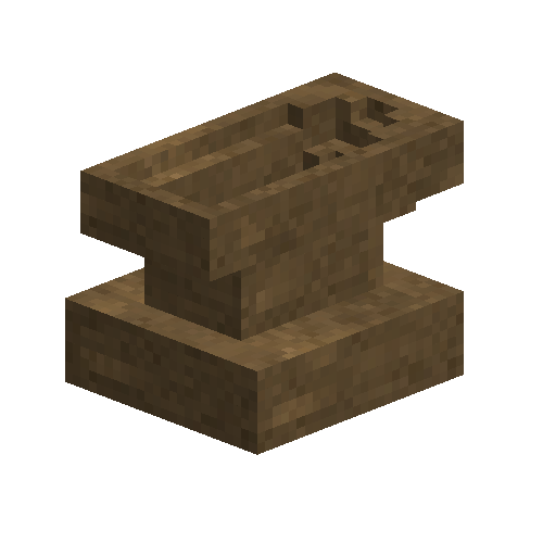 Brown ceramic anvil mold