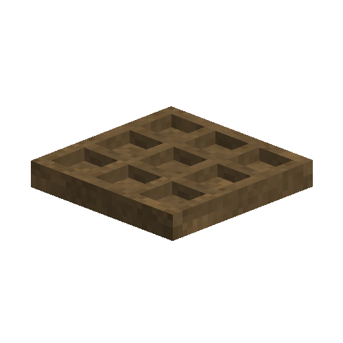 Brown ceramic lamellae mold