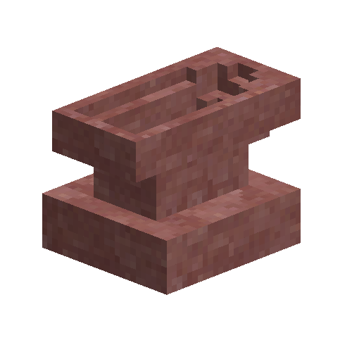 Raw red clay anvil mold