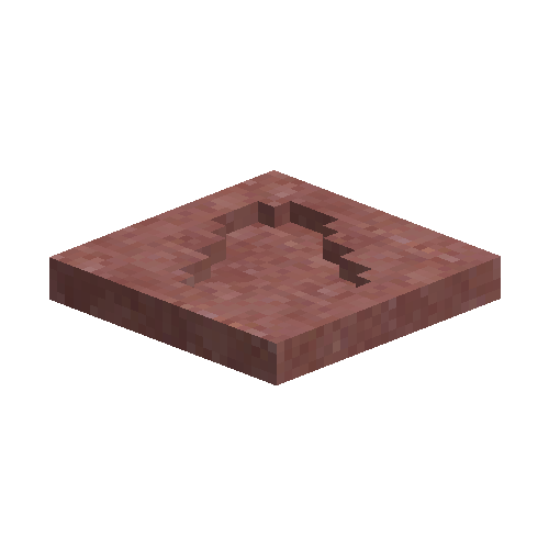 Raw red clay axe mold