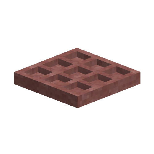 Raw red clay lamellae mold