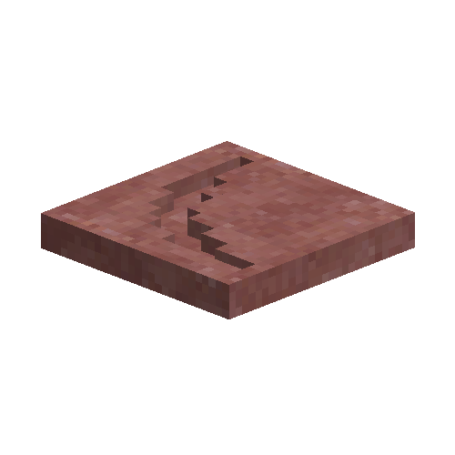 Raw red clay pickaxe mold