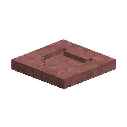 Raw red clay shovel mold