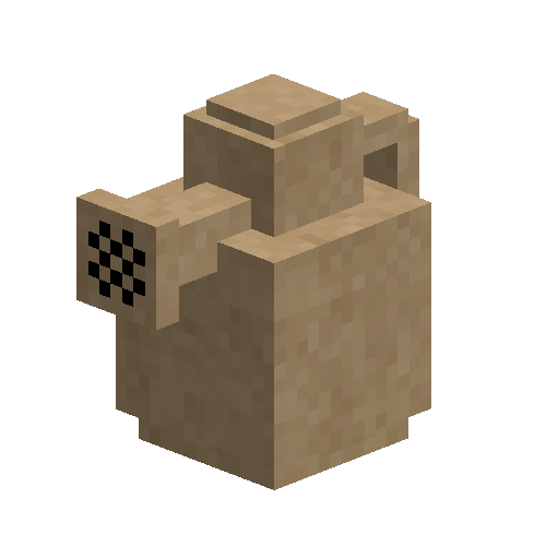 Raw fire clay watering can