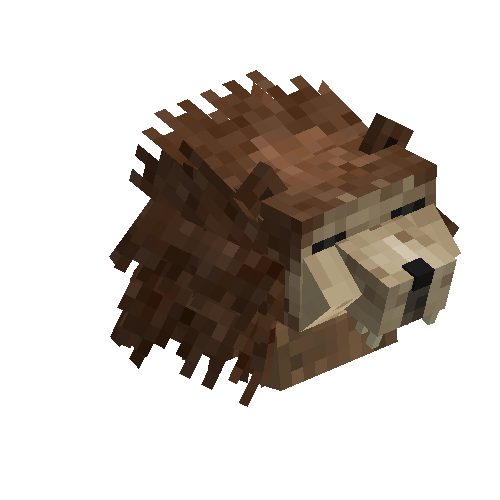 Brown bear hide helmet