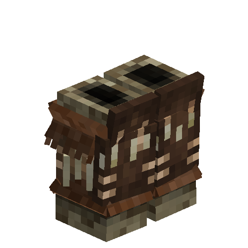 Brown bear hide leg armor