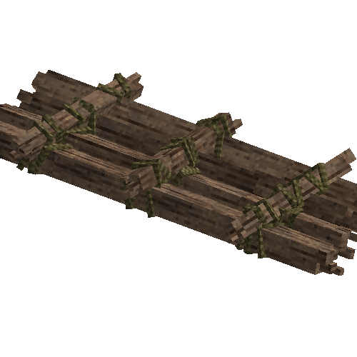 Aged wood raft