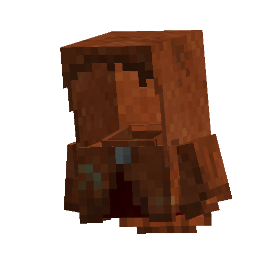 Stained leather poncho