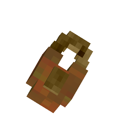 Bismuth bronze padlock