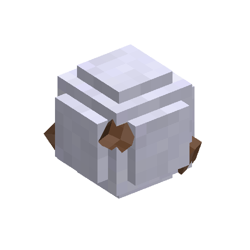 Chert stone in snowball