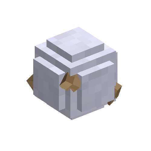 Claystone stone in snowball