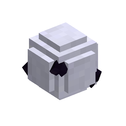 Obsidian stone in snowball