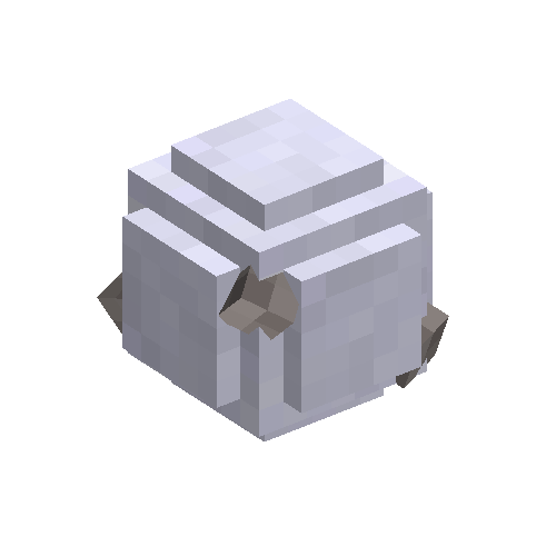Phyllite stone in snowball