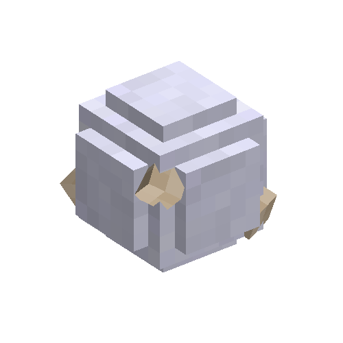 Pink marble stone in snowball