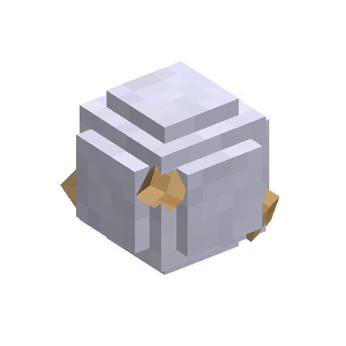 Sandstone stone in snowball