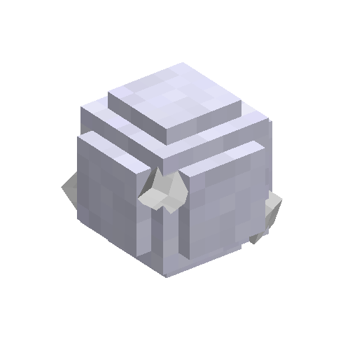 White marble stone in snowball